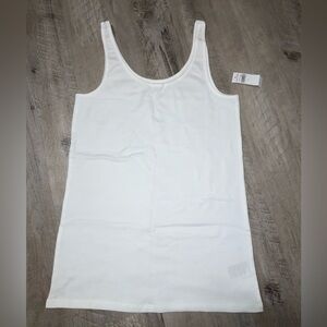 (Bin 36)  Gap Factory White Tank Top, Size L